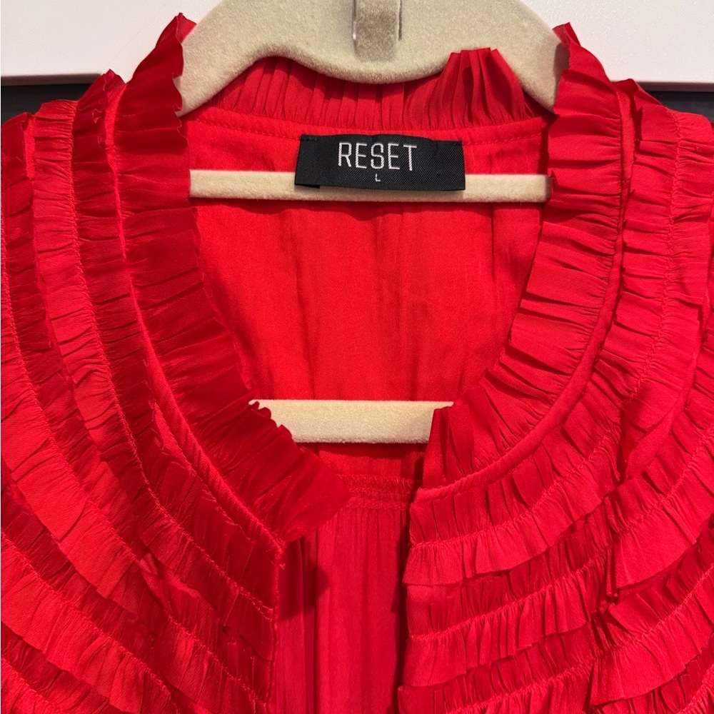 Reset Red Ruffled Dress - Picture 2 of 7